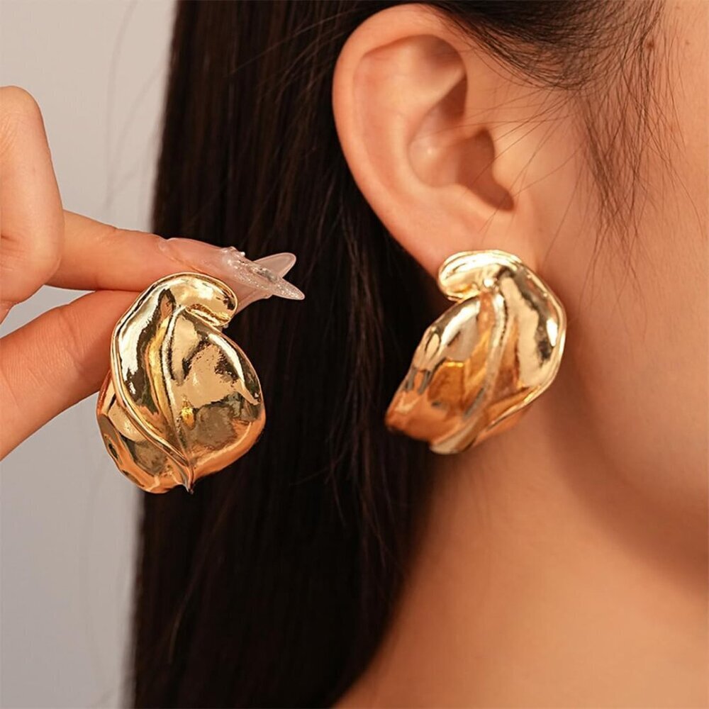 Chunky Statement Earrings Women Geometric Drop Dangle Vintage Fashion Jewelry - Picture 3 of 8